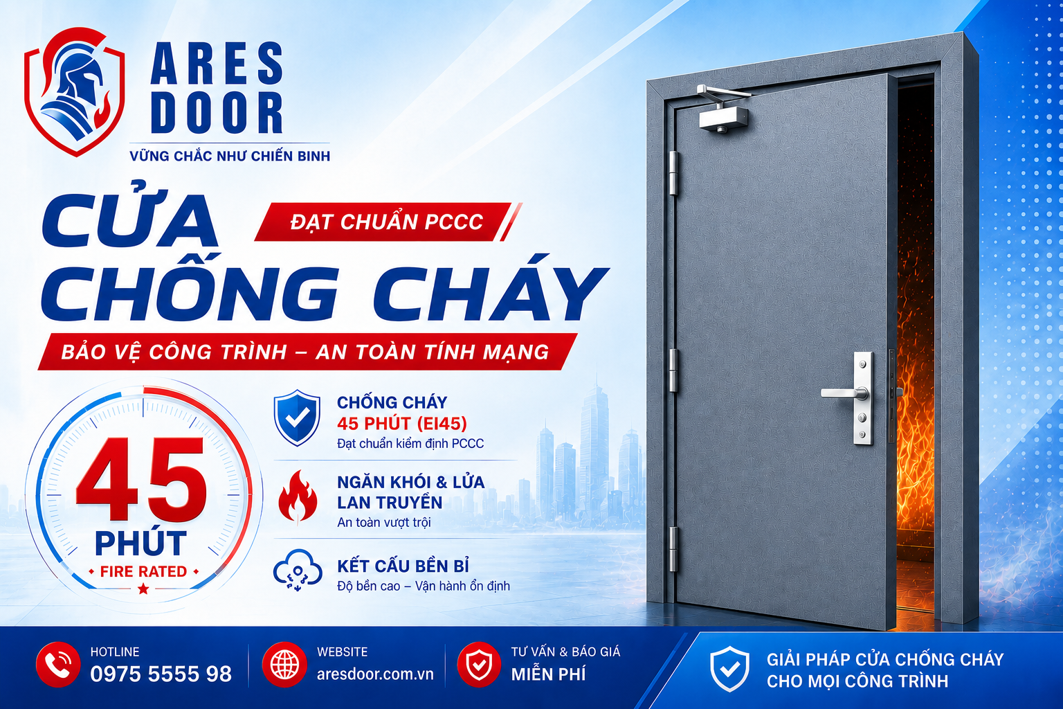 Cửa chống cháy 45 phút