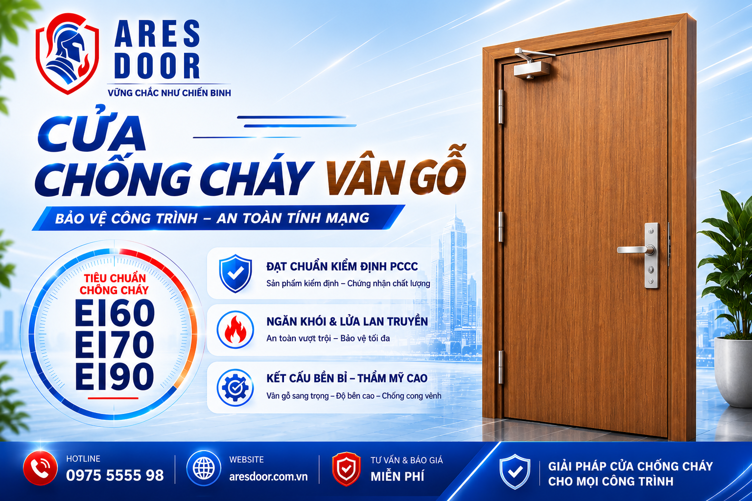 Cửa chống cháy vân gỗ